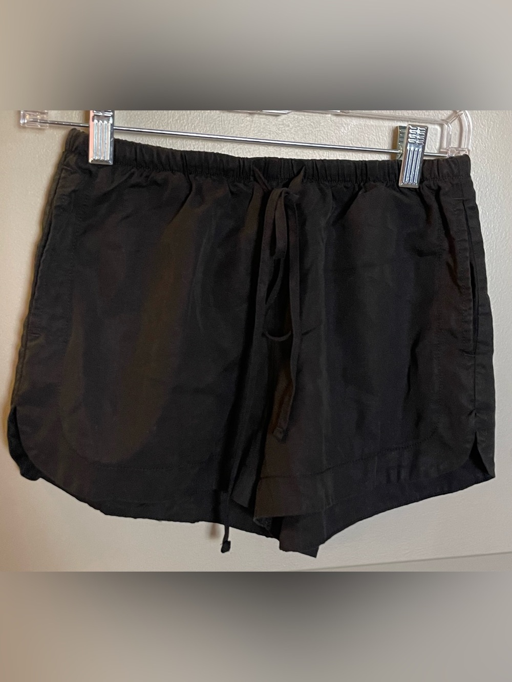John Galt Viscose Drawstring Black Shorts XS/S